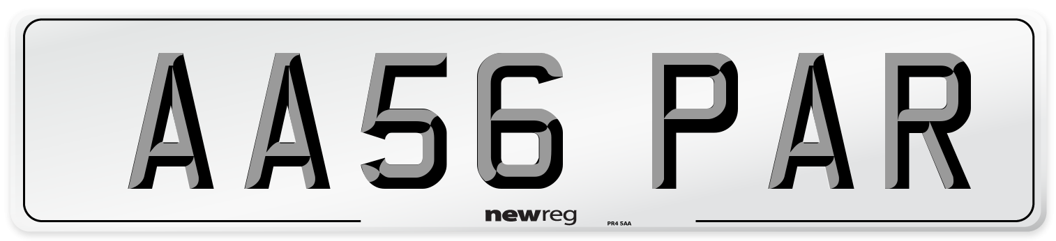 AA56 PAR Number Plate from New Reg